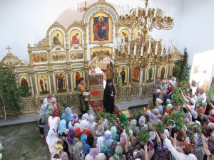 Первая Божественная литургия  в Кафедральном соборе Карасукской епархии (видео)