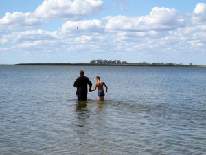 Крещение детей в Благодатном озере