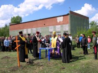 Освящение закладного камня в Цветниках