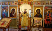 Архиерейская Литургия на родине архимандрита Наума (Байбородина) — в женском монастыре во имя Архистратига Божия  Михаила   с. Малоирменки