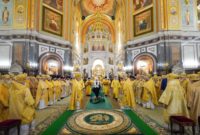 Епископ Филипп принял участие в праздновании шестнадцатой годовщины интронизации Святейшего Патриарха Кирилла в Храме Христа Спасителя