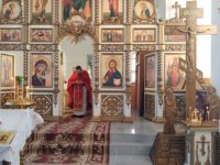 Литургия в храме с. Мироновки  в день празднования памяти св. блаж. Ксении Петербургской