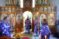 Архиерейская Литургия в храме в честь Рождества Христова с. Кочки в день памяти прп. Марии Египетской