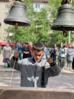 Звонари Ордынской школы звонарей при Троицком соборе приняли участие в XIV Детском фестивале звонарей Сибири