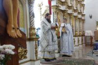 Литургия в соборе   Живоначальной Троицы р. п. Ордынское в день празднования Вознесения Господня
