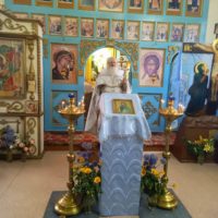 Литургия в ордынском храме «Неопалимая Купина» в день прославления Крестителя Господня Иоанна