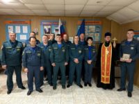 Молебен в пожарной части р.п.  Краснозерское